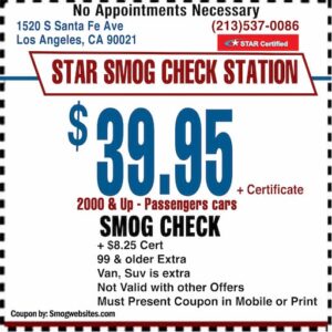 Smog Check Coupon Los Angeles